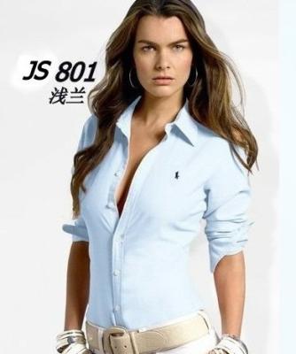 Cheap Women's Ralph Lauren long sleeve dress shirts in sold color wholesale No. 815